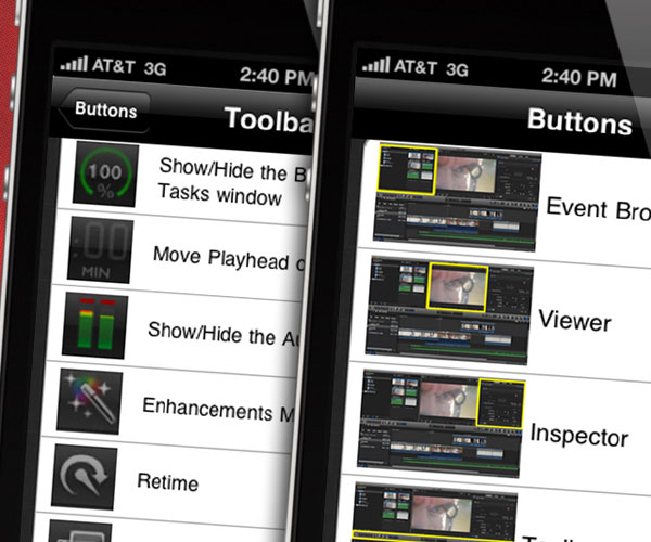 fcpx navigator for iphone