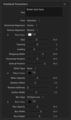 DH SubtitleX-parameters