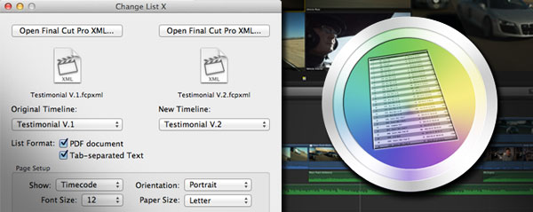 change list x fcpx