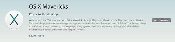 mavericks osx release
