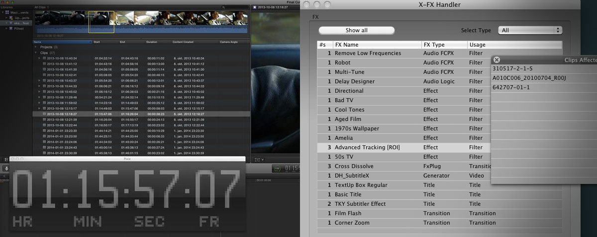 bigger timecode remove effects fcpx