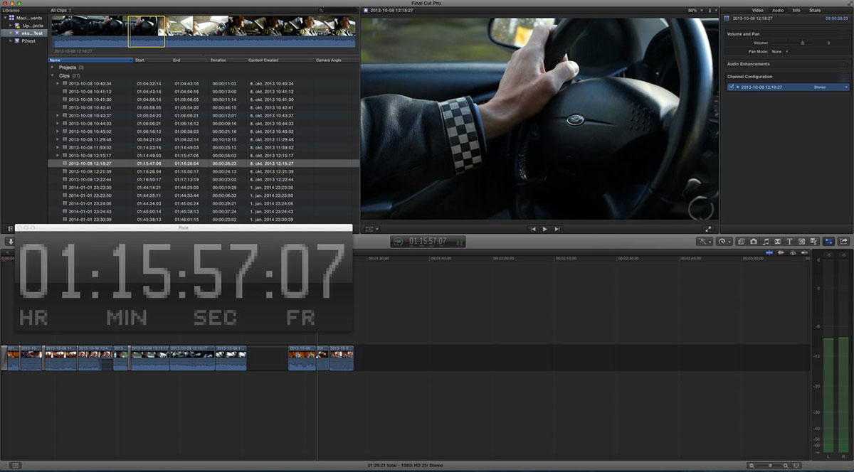 pixie timecode big fcpx