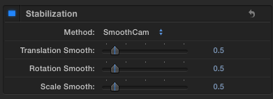 smoothcam settings