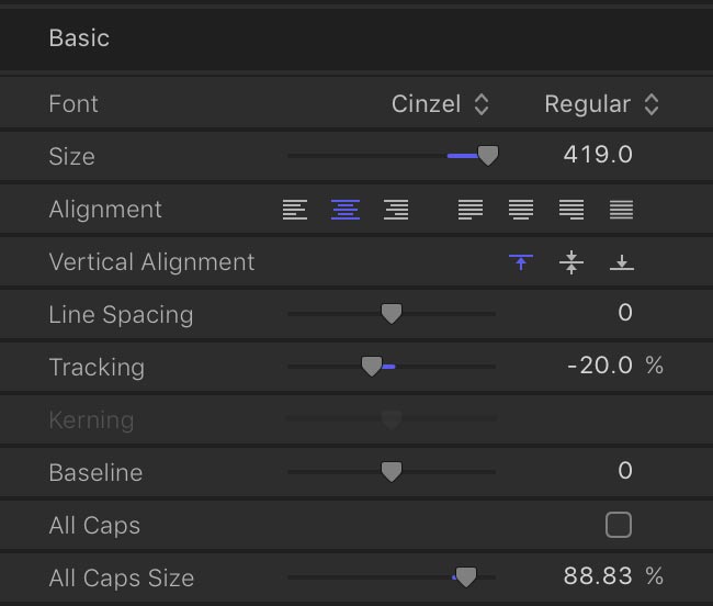 9 Border Text Settings