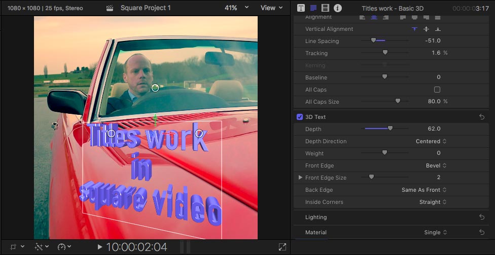 square video fcpx 11