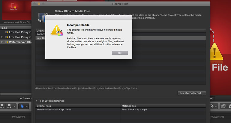 fcpx force relink