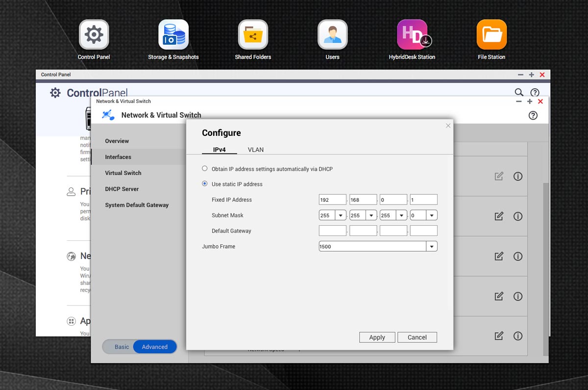 qnap-control-panel-ip