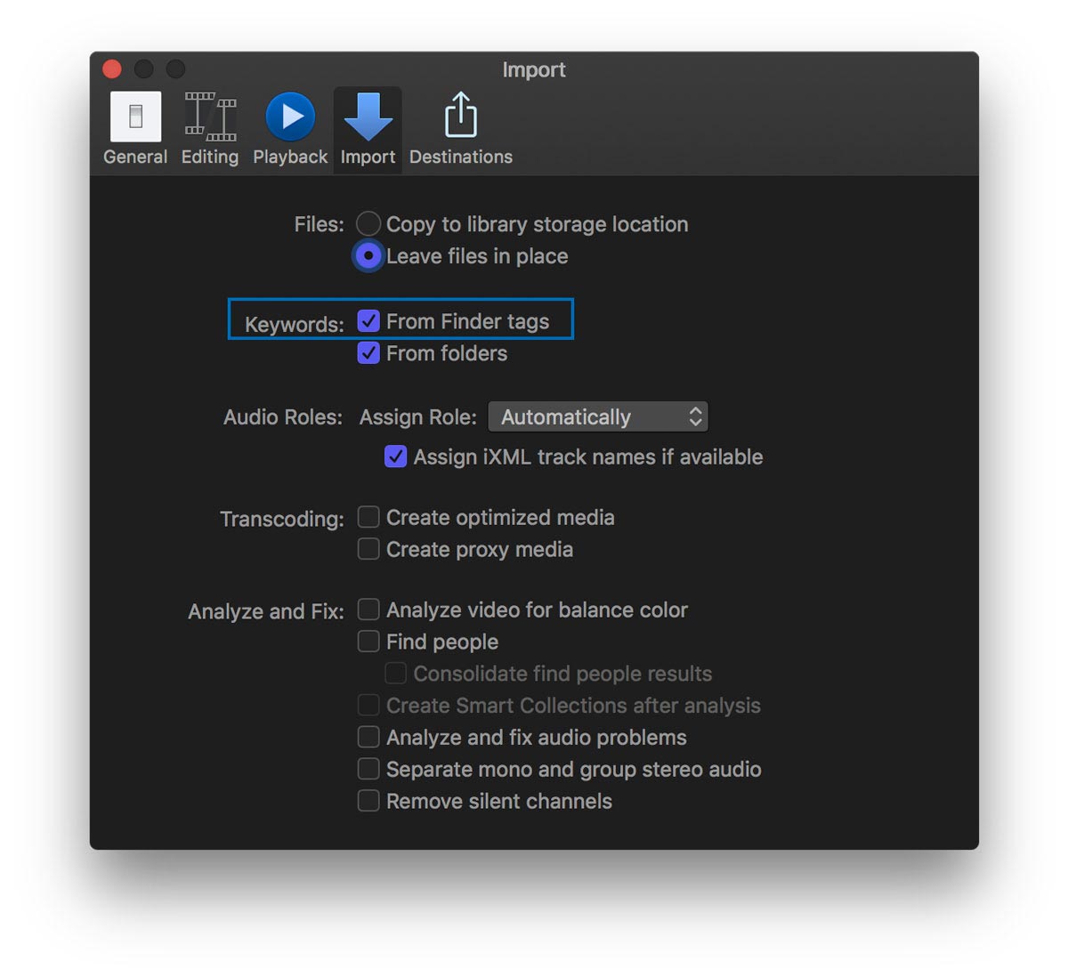 fcpx finder evrx o5