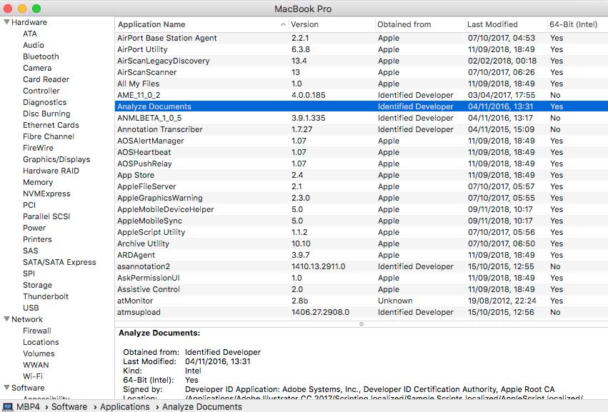 system information catalina 64 Bit